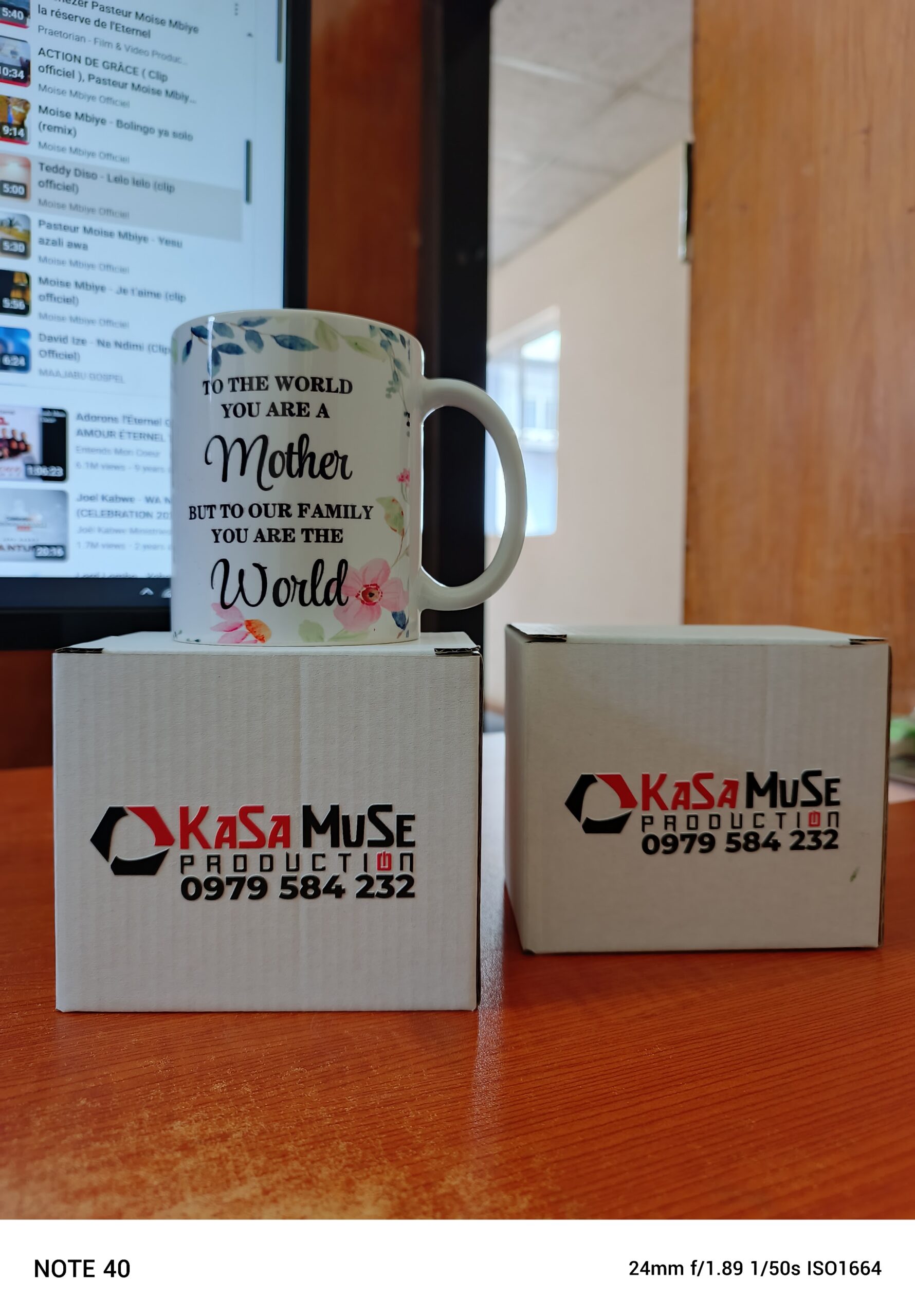 Printed mugs and branded cartons produced for KaSaMuSe Production